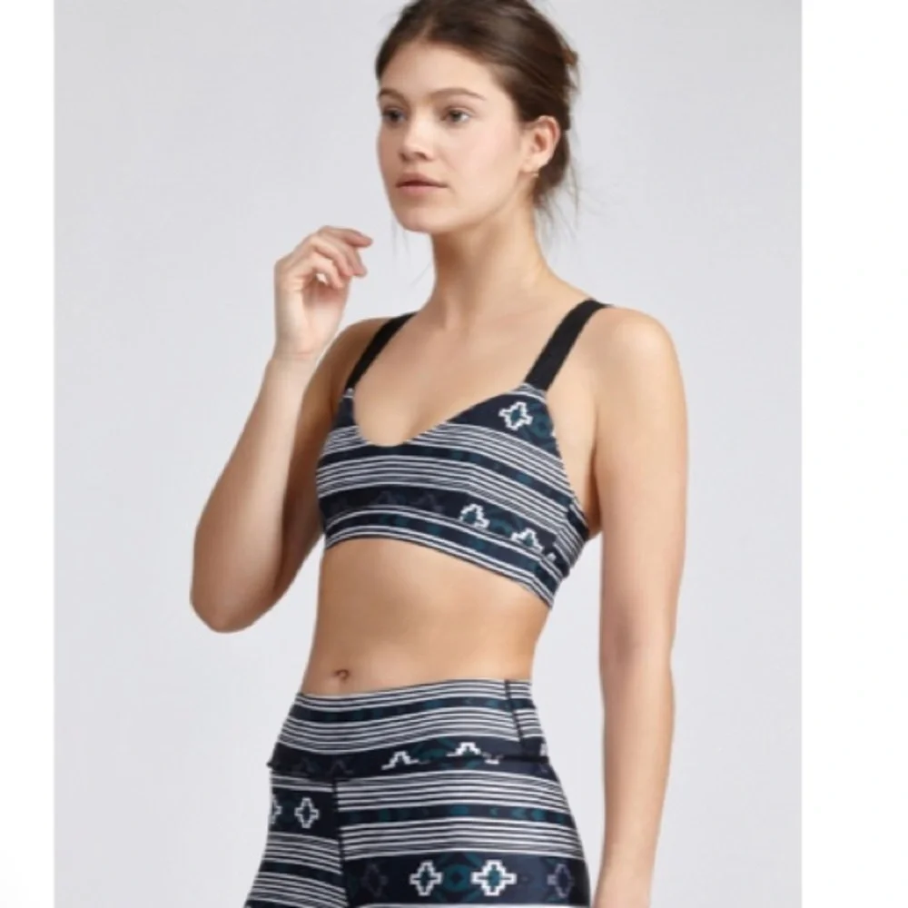 NWT • The Upside • Berber Stripe Dance Crop Bra